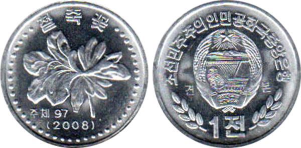 Внешний вид 1 (одного) чона северокорейской воны